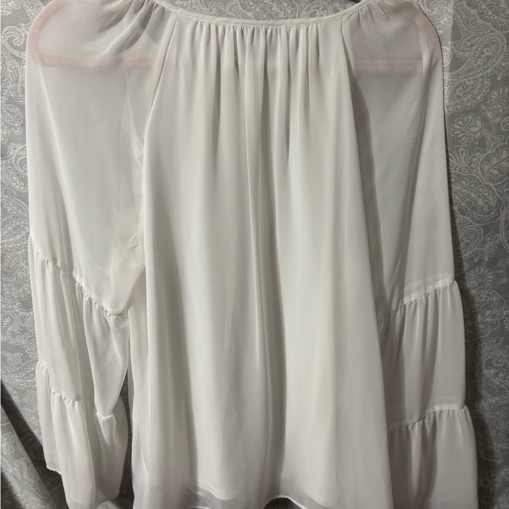 White sheer blouse